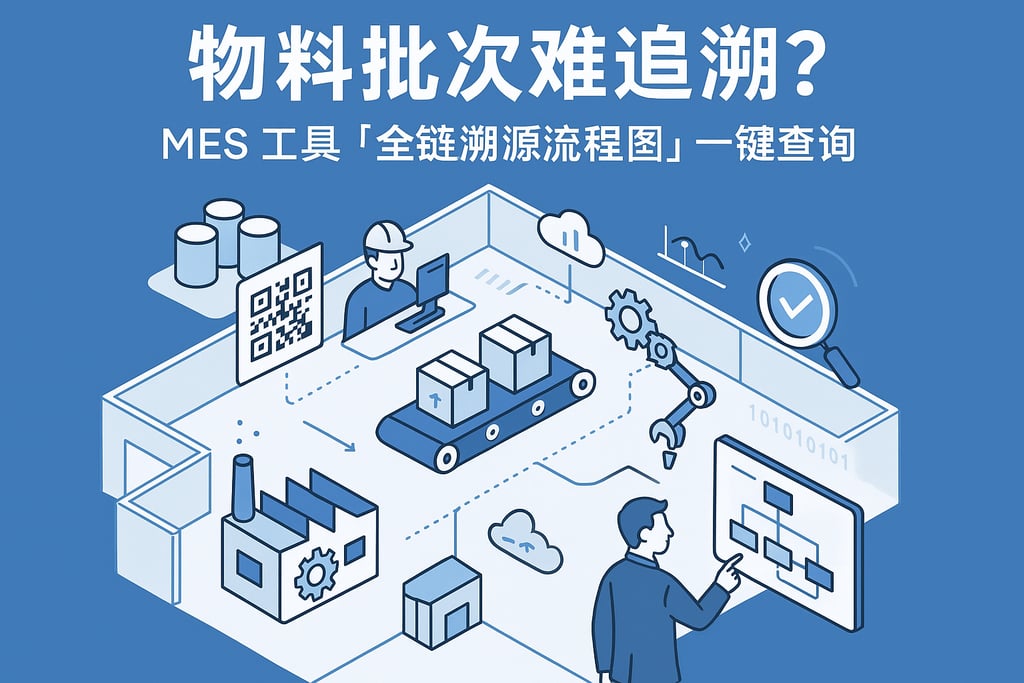 物料批次难追溯？MES 工具「全链溯源流程图」一键查询